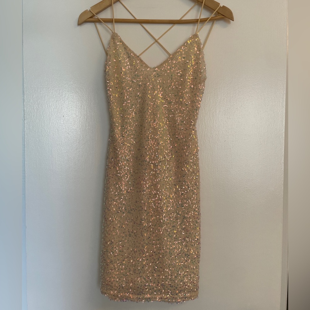 BNWT Honey Sequinned Mini Dress